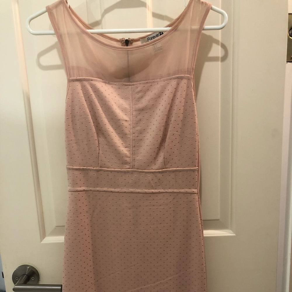 Blush studded bodycon dress by Forever 21 Size S